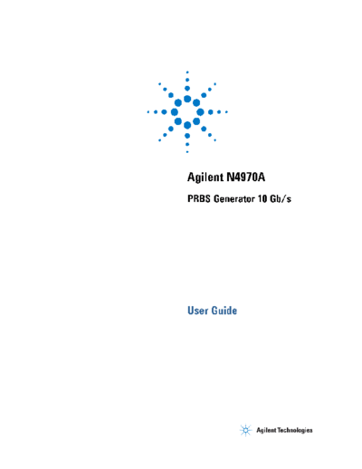 Agilent N4970A PRBS Generator 10 Gb s - User 2527s Guide N4970-91021 [30]  Agilent N4970A PRBS Generator 10 Gb s - User_2527s Guide N4970-91021 [30].pdf