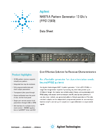 Agilent N4971A Pattern Generator 13 Gb s (PPG12500) - Data Sheet 5991-0708EN c20121218 [7]  Agilent N4971A Pattern Generator 13 Gb s (PPG12500) - Data Sheet 5991-0708EN c20121218 [7].pdf