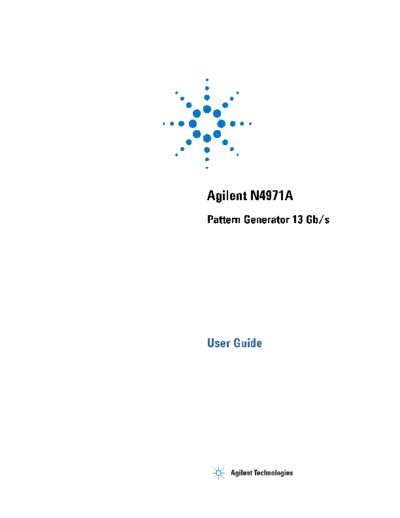 Agilent N4971A Pattern Generator 13 Gb s User 2527s Guide N4971-91021 [96]  Agilent N4971A Pattern Generator 13 Gb s User_2527s Guide N4971-91021 [96].pdf