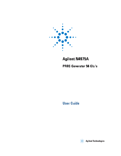 Agilent N4975A PRBS Generator 56 Gb s - User 2527s Guide N4975-91021 [32]  Agilent N4975A PRBS Generator 56 Gb s - User_2527s Guide N4975-91021 [32].pdf