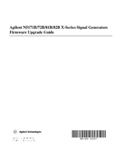 Agilent N5171B 252C N5172B 252C N5181B 252C N5182B X-Series Signal Generators Firmware Upgrade Guide N5180-9  Agilent N5171B_252C N5172B_252C N5181B_252C N5182B X-Series Signal Generators Firmware Upgrade Guide N5180-90071 [10].pdf