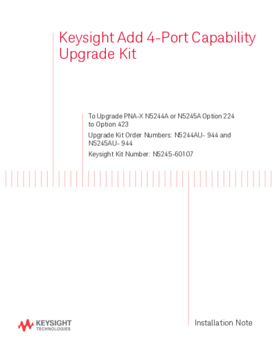 Agilent N5245-90010 Installation Note 252C 4-Port Capability Upgrade Kit for N5244A or N5245A [12]  Agilent N5245-90010 Installation Note_252C 4-Port Capability Upgrade Kit for N5244A or N5245A [12].pdf