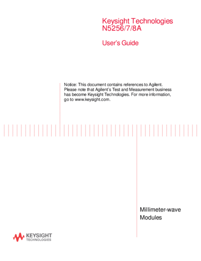 Agilent N5256-90001 N5256 57 58A Millimeter-Wave Modules User 2527s and Service Guide [32]  Agilent N5256-90001 N5256 57 58A Millimeter-Wave Modules User_2527s and Service Guide [32].pdf