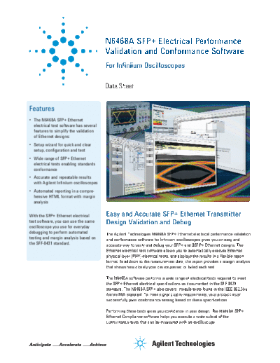 Agilent N6468A SFP+ Electrical Performance Validation and Conformance Software - Data Sheet 5991-3587EN c201  Agilent N6468A SFP+ Electrical Performance Validation and Conformance Software - Data Sheet 5991-3587EN c20131127 [12].pdf