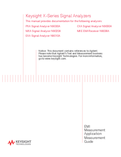 Agilent N6141-90002 X-Series Signal Analyzer EMI Measurement Application Measurement Guide [73]  Agilent N6141-90002 X-Series Signal Analyzer EMI Measurement Application Measurement Guide [73].pdf