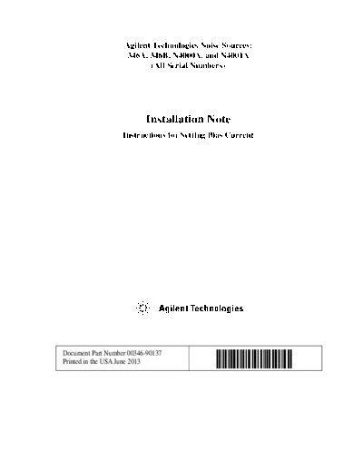 Agilent Noise Sources Installation Note 00346-90137 [8]  Agilent Noise Sources Installation Note 00346-90137 [8].pdf