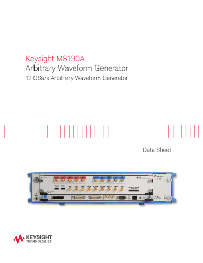 Agilent M8190A Arbitrary Waveform Generator - Data Sheet 5990-7516EN c20140925 [40]  Agilent M8190A Arbitrary Waveform Generator - Data Sheet 5990-7516EN c20140925 [40].pdf