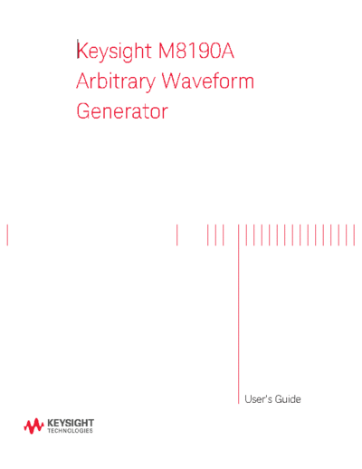 Agilent M8190-91030 M8190A Arbitrary Waveform Generator - User 2527s Guide c20140620 [318]  Agilent M8190-91030 M8190A Arbitrary Waveform Generator - User_2527s Guide c20140620 [318].pdf