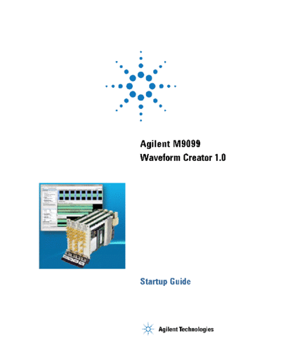 Agilent M9099-90001 M9099 Waveform Creator 1.0 - Startup Guide [18]  Agilent M9099-90001 M9099 Waveform Creator 1.0 - Startup Guide [18].pdf