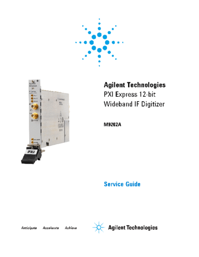 Agilent M9202A PXI Express Wideband IF Digitizer Service Guide M9202-90013 c20121107 [23]  Agilent M9202A PXI Express Wideband IF Digitizer Service Guide M9202-90013 c20121107 [23].pdf