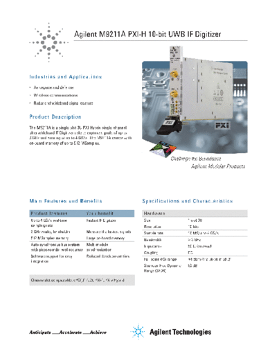 Agilent M9211A PXI-H 10-bit UWB IF Digitizer Flyer 5990-6303EN c20131204 [2]  Agilent M9211A PXI-H 10-bit UWB IF Digitizer Flyer 5990-6303EN c20131204 [2].pdf