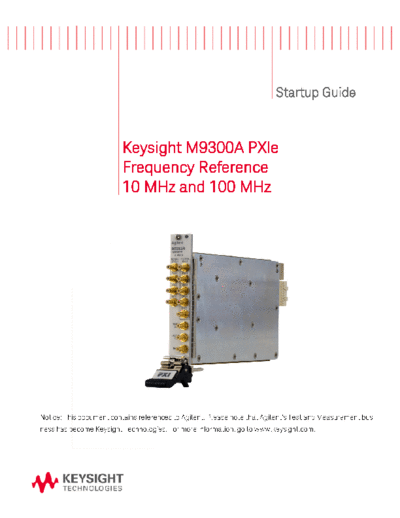 Agilent M9300-90001 M9300A Startup Guide c20141103 [3]  Agilent M9300-90001 M9300A Startup Guide c20141103 [3].pdf