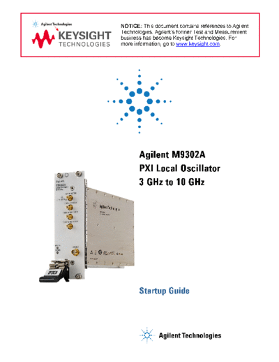 Agilent M9302-90001 M9302A PXI Local Oscillator Startup Guide c20140814 [26]  Agilent M9302-90001 M9302A PXI Local Oscillator Startup Guide c20140814 [26].pdf
