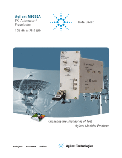 Agilent M9360A PXI Attenuator Preselector 100 kHz to 26.5 GHz Data Sheet 5990-6057EN c20131209 [8]  Agilent M9360A PXI Attenuator Preselector 100 kHz to 26.5 GHz Data Sheet 5990-6057EN c20131209 [8].pdf