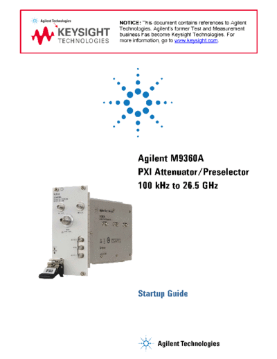 Agilent M9360-90001 M9360A PXI Attenuator Preselector Startup Guide c20140814 [4]  Agilent M9360-90001 M9360A PXI Attenuator Preselector Startup Guide c20140814 [4].pdf