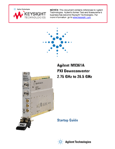 Agilent M9361-90001 M9361A PXI Downconverter Startup Guide c20140814 [26]  Agilent M9361-90001 M9361A PXI Downconverter Startup Guide c20140814 [26].pdf