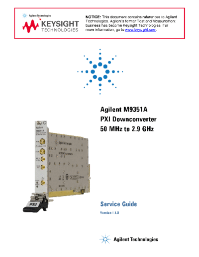 Agilent M9351-90009 M9351A Service Guide c20120910 [1]  Agilent M9351-90009 M9351A Service Guide c20120910 [1].pdf
