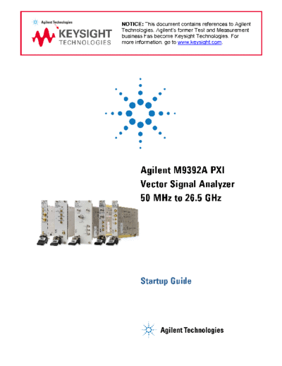 Agilent M9392-90001 M9392A PXI Vector Signal Analyzer Startup Guide c20140814 [54]  Agilent M9392-90001 M9392A PXI Vector Signal Analyzer Startup Guide c20140814 [54].pdf