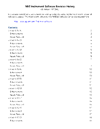 Agilent MXE Revision History WinXP MXE Software Revision History - Windows XP c20141119 [28]  Agilent MXE_Revision_History_WinXP MXE Software Revision History - Windows XP c20141119 [28].pdf