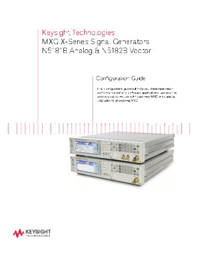 Agilent MXG X-Series Signal Generators N5181B Analog & N5182B Vector - Configuration Guide 5990-9959EN c2014  Agilent MXG X-Series Signal Generators N5181B Analog & N5182B Vector - Configuration Guide 5990-9959EN c20140610 [10].pdf