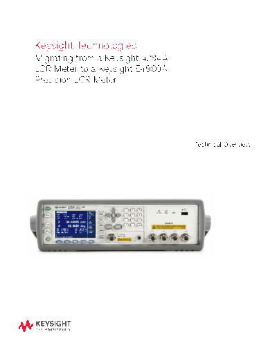 Agilent Migrating from a Keysight 4284A LCR Meter to a Keysight E4980A Precision LCR Meter 5989-4434EN c2014  Agilent Migrating from a Keysight 4284A LCR Meter to a Keysight E4980A Precision LCR Meter 5989-4434EN c20141204 [28].pdf