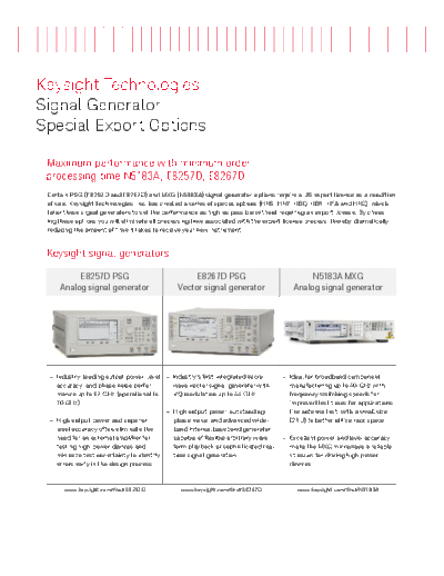 Agilent Signal Generator Special Export Options - Flyer 5991-1488EN c20140804 [3]  Agilent Signal Generator Special Export Options - Flyer 5991-1488EN c20140804 [3].pdf