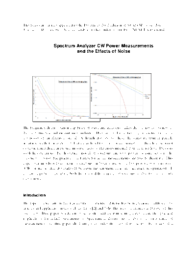 Agilent Spectrum Analyzer CW Power Measurements and the Effects of Noise - Article Spectrum Analyzer CW Powe  Agilent Spectrum Analyzer CW Power Measurements and the Effects of Noise - Article Spectrum_Analyzer_CW_Power_Measurements_and_Noise c20130305 [19].pdf