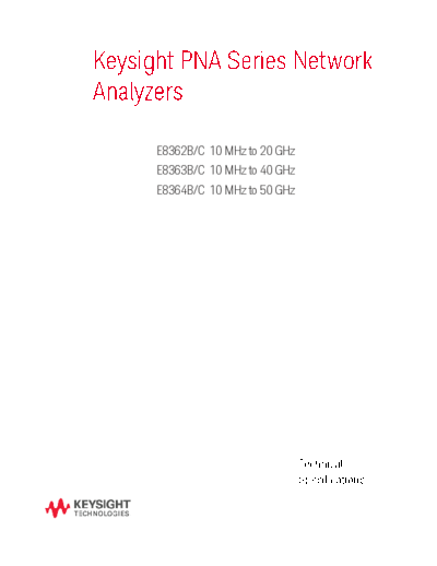 Agilent PNA Series (E8362 3 4B and C) Technical Specifications E8364-90031 c20141209 [200]  Agilent PNA Series (E8362 3 4B and C) Technical Specifications E8364-90031 c20141209 [200].pdf