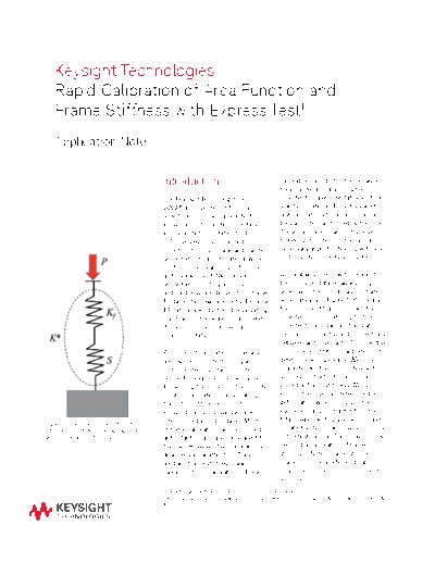 Agilent Rapid Calibration of Area Function and Frame Stiffness with Express Test1 - Application Note 5991-14  Agilent Rapid Calibration of Area Function and Frame Stiffness with Express Test1 - Application Note 5991-1453EN c20141030 [4].pdf