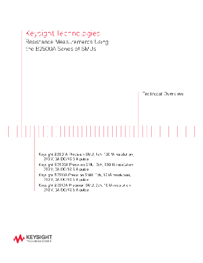 Agilent Resistance Measurements Using the Keysight B2911A - Technical Overview 5990-6633EN c20140805 [8]  Agilent Resistance Measurements Using the Keysight B2911A - Technical Overview 5990-6633EN c20140805 [8].pdf