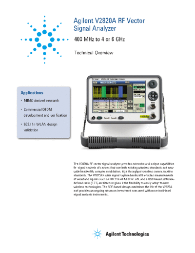 Agilent V2820A RF Vector Signal Analyzer - Technical Overview 5990-5495EN c20131122 [28]  Agilent V2820A RF Vector Signal Analyzer - Technical Overview 5990-5495EN c20131122 [28].pdf