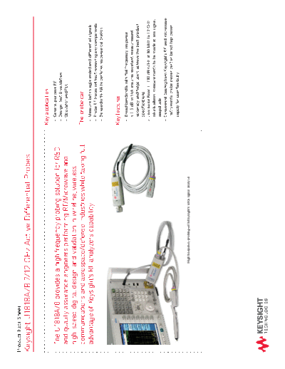 Agilent U1818A B 7 12 GHz Active Differential Probes Quick Fact Sheet 5990-4919EN c20140528 [2]  Agilent U1818A B 7 12 GHz Active Differential Probes Quick Fact Sheet 5990-4919EN c20140528 [2].pdf