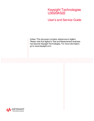 Agilent U3020-90013 U3020AS22 User 2527s and Service Guide [44]  Agilent U3020-90013 U3020AS22 User_2527s and Service Guide [44].pdf