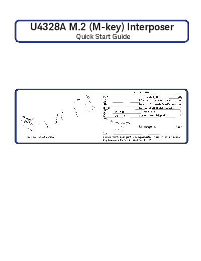 Agilent U4328-92000 U4328A M.2 (M-key) Interposer Quick Start Guide [2]  Agilent U4328-92000 U4328A M.2 (M-key) Interposer Quick Start Guide [2].pdf