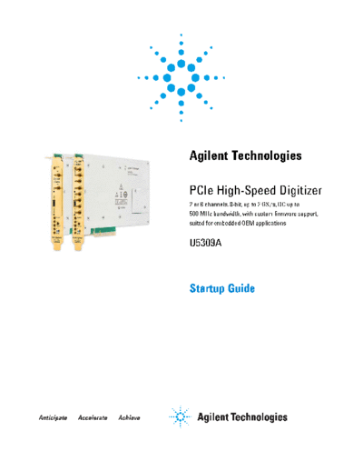 Agilent U5309-90001 U5309A PCIe High-Speed Digitizer - Startup Guide c20140709 [20]  Agilent U5309-90001 U5309A PCIe High-Speed Digitizer - Startup Guide c20140709 [20].pdf