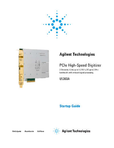 Agilent U5303-90001 U5303A PCIe High-speed Digitizer - Startup Guide c20140709 [20]  Agilent U5303-90001 U5303A PCIe High-speed Digitizer - Startup Guide c20140709 [20].pdf