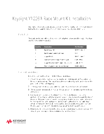 Agilent Y1226-90001 Y1226A Rack Mount Kit - Installation Gudie c20140923 [6]  Agilent Y1226-90001 Y1226A Rack Mount Kit - Installation Gudie c20140923 [6].pdf