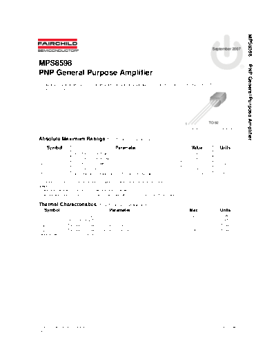 Fairchild Semiconductor mps8598  . Electronic Components Datasheets Active components Transistors Fairchild Semiconductor mps8598.pdf