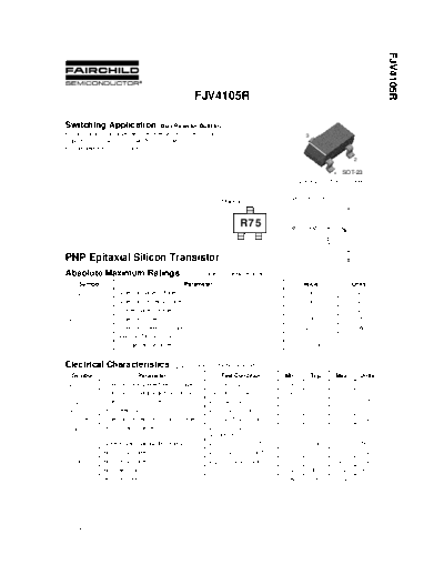 Fairchild Semiconductor fjv4105r  . Electronic Components Datasheets Active components Transistors Fairchild Semiconductor fjv4105r.pdf