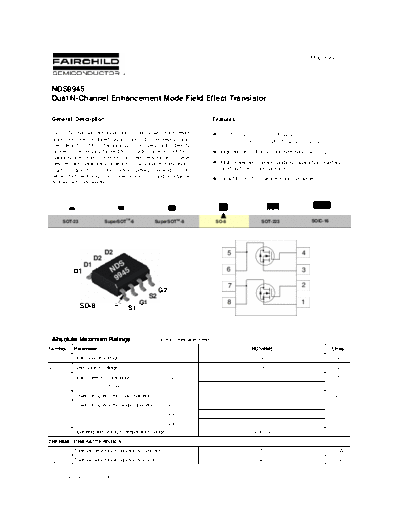 Fairchild Semiconductor nds9945  . Electronic Components Datasheets Active components Transistors Fairchild Semiconductor nds9945.pdf
