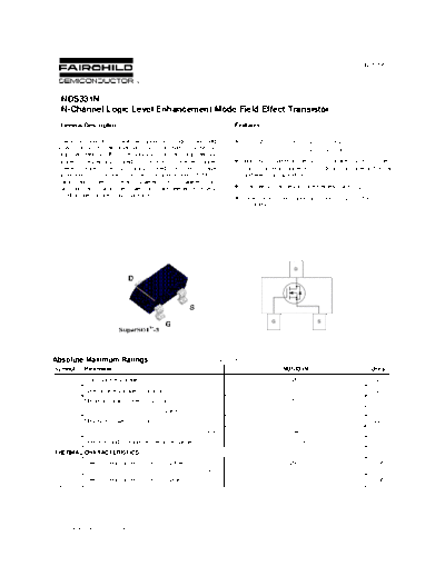 Fairchild Semiconductor nds331n  . Electronic Components Datasheets Active components Transistors Fairchild Semiconductor nds331n.pdf