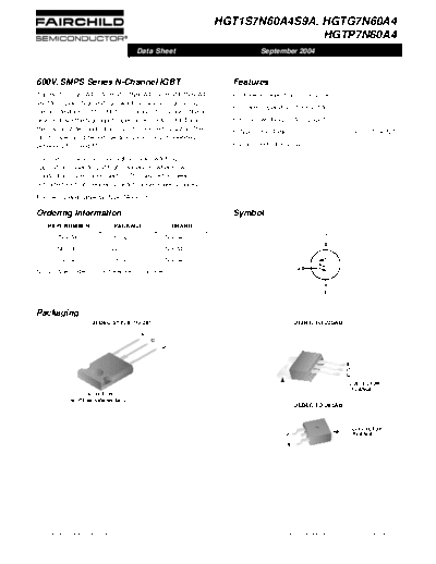 Fairchild Semiconductor hgtp7n60a4 hgtg7n60a4 hgt1s7n60a4  . Electronic Components Datasheets Active components Transistors Fairchild Semiconductor hgtp7n60a4_hgtg7n60a4_hgt1s7n60a4.pdf