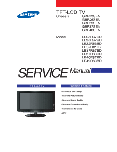 Samsung Cover  Samsung LCD TV LE23R88BDX SAMSUNG LE37R88BD LE37R88BD Cover.pdf