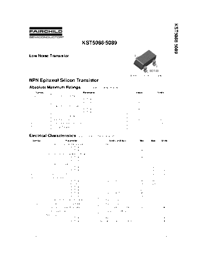 Fairchild Semiconductor kst5088  . Electronic Components Datasheets Active components Transistors Fairchild Semiconductor kst5088.pdf