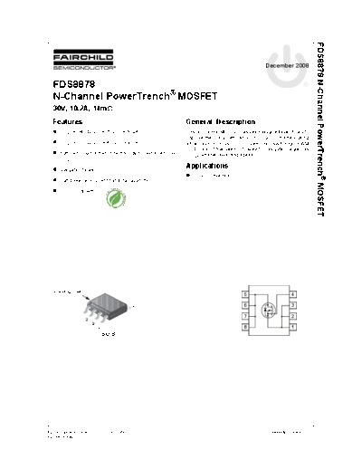 Fairchild Semiconductor fds8878  . Electronic Components Datasheets Active components Transistors Fairchild Semiconductor fds8878.pdf