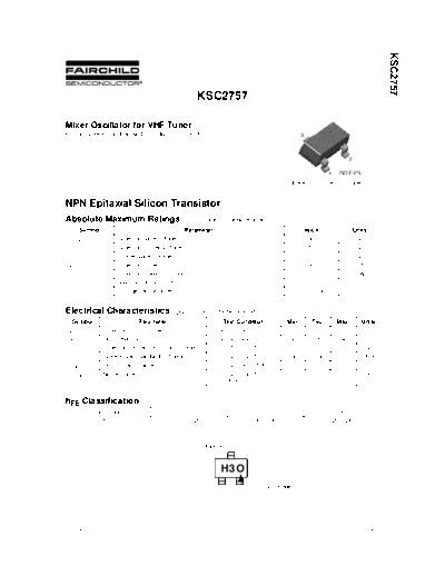 Fairchild Semiconductor ksc2757  . Electronic Components Datasheets Active components Transistors Fairchild Semiconductor ksc2757.pdf