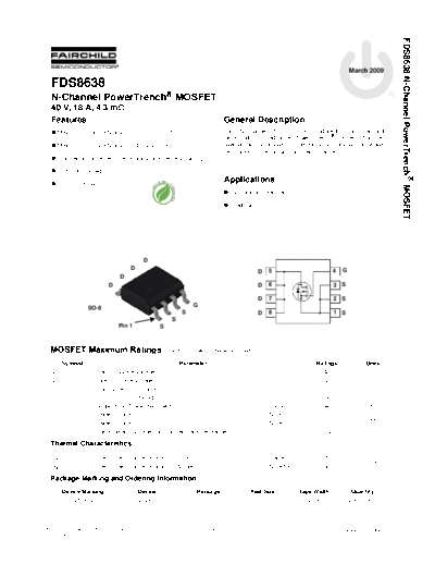 Fairchild Semiconductor fds8638  . Electronic Components Datasheets Active components Transistors Fairchild Semiconductor fds8638.pdf