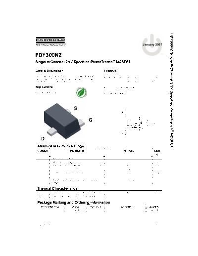 Fairchild Semiconductor fdy300nz  . Electronic Components Datasheets Active components Transistors Fairchild Semiconductor fdy300nz.pdf
