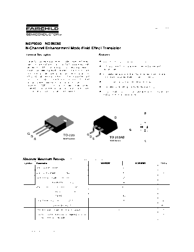 Fairchild Semiconductor ndp6060 ndb6060  . Electronic Components Datasheets Active components Transistors Fairchild Semiconductor ndp6060_ndb6060.pdf