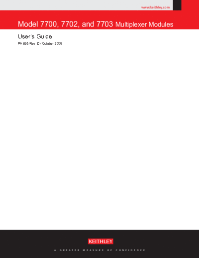 Keithley PA-695D  Keithley 2001M CDROM Digital Multimeters - Data Acquisition - Switch Systems Product Information CD_Content pdfs PA-695D.pdf
